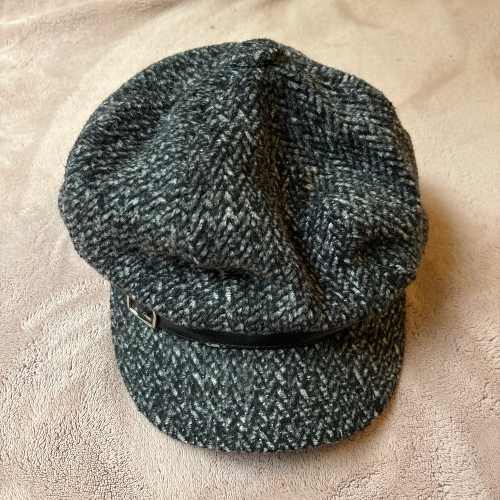 Gray Tweed Newsboy Cap